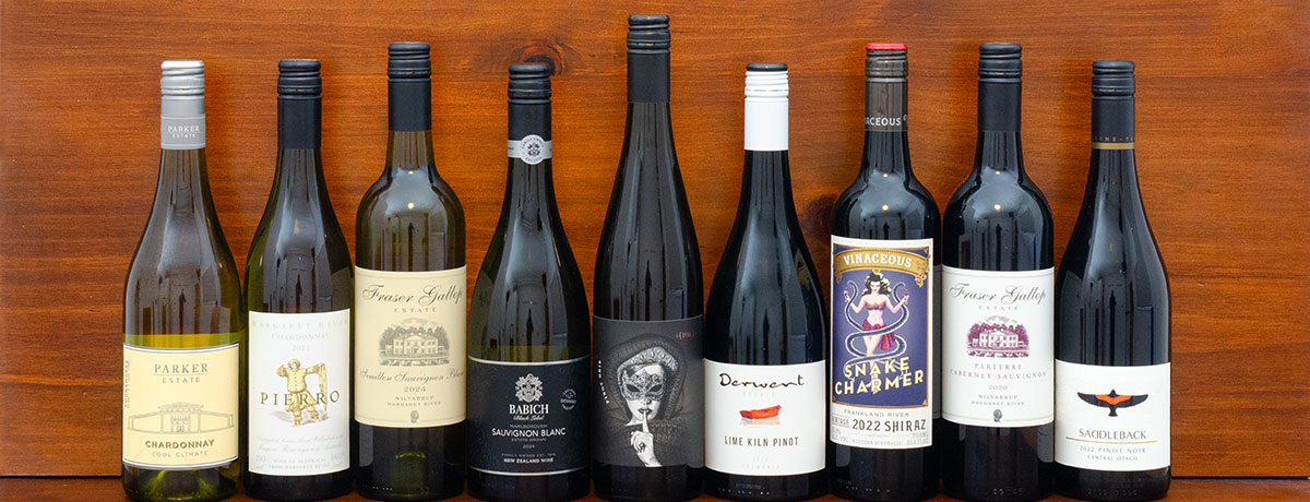 Mixed bottles of top quality wines